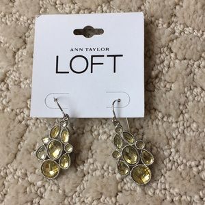 New Ann Taylor Loft citrine pendant earrings. NWT